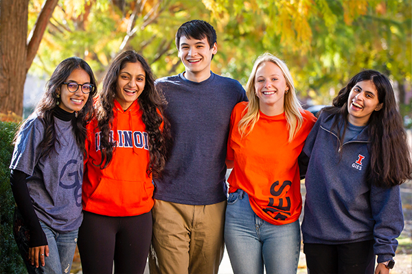 Undergraduate Students in Gies Shirts